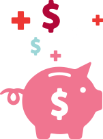 piggy bank with dollar sign icon